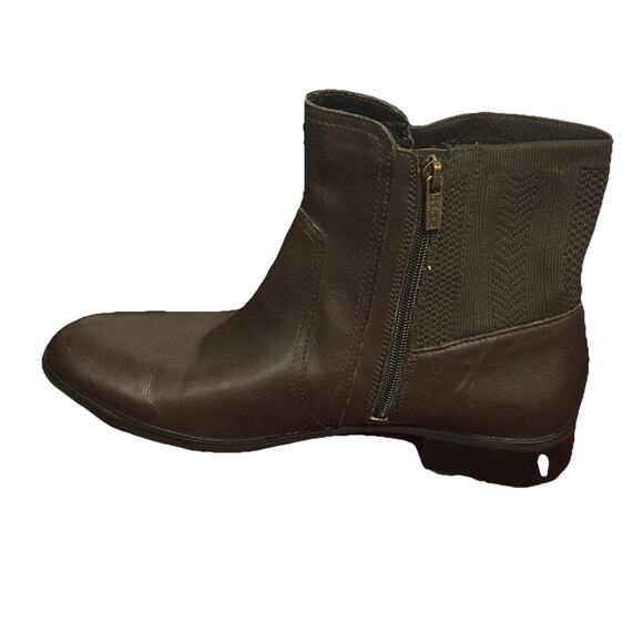 Aetrex Boot Womens EU 42 US 10.5 Brown Leather Zip Kaitlyn Comfort - Picture 5 of 16